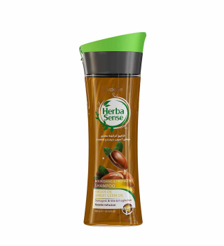 شامپو کراتینه هرباسنس مغذی مو با عصاره روغن آرگان و جوانه گندم